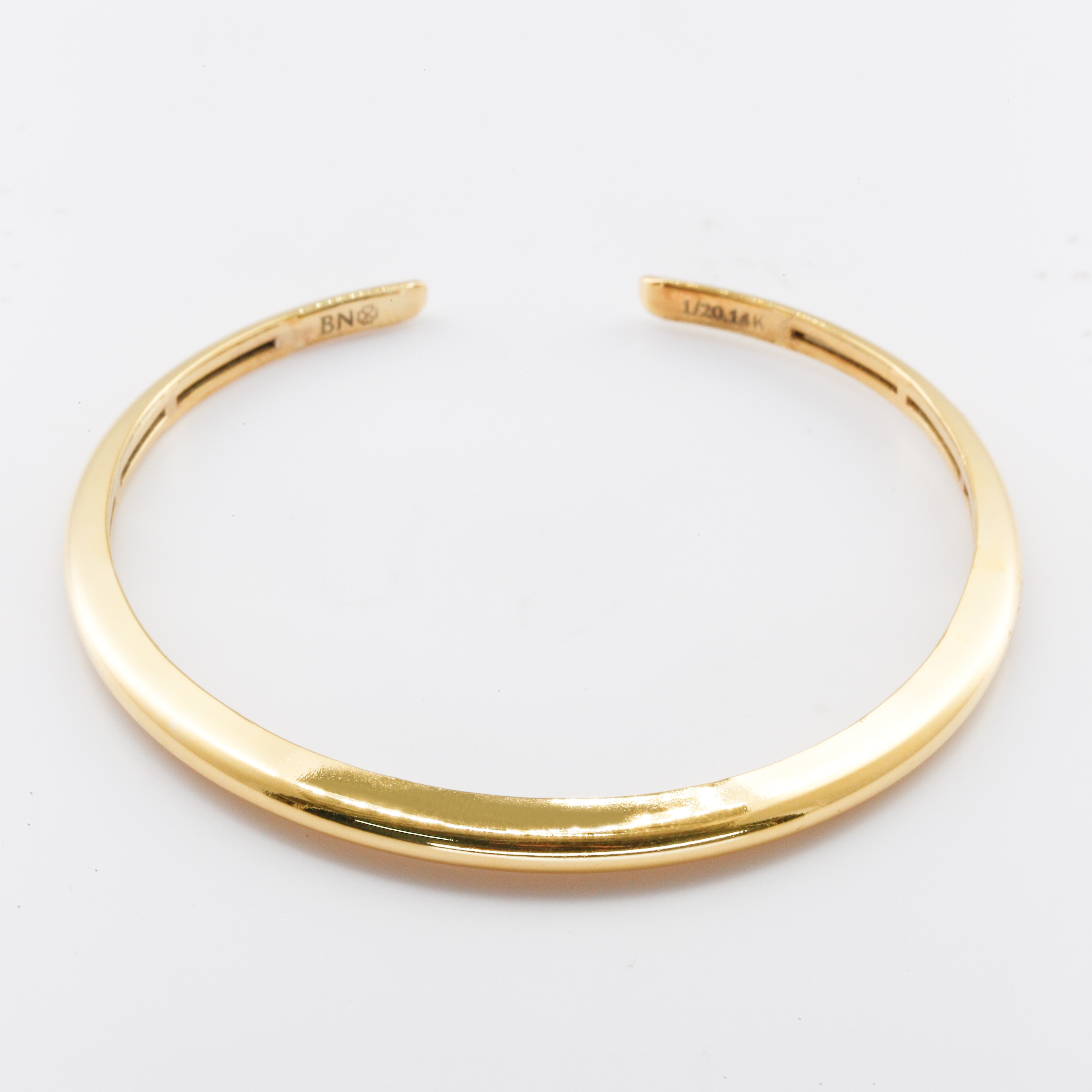Vòng tay Gold Filled 14K 1/20 thiết kế hở bán nguyệt BN JEWELRY - VKY1873_E