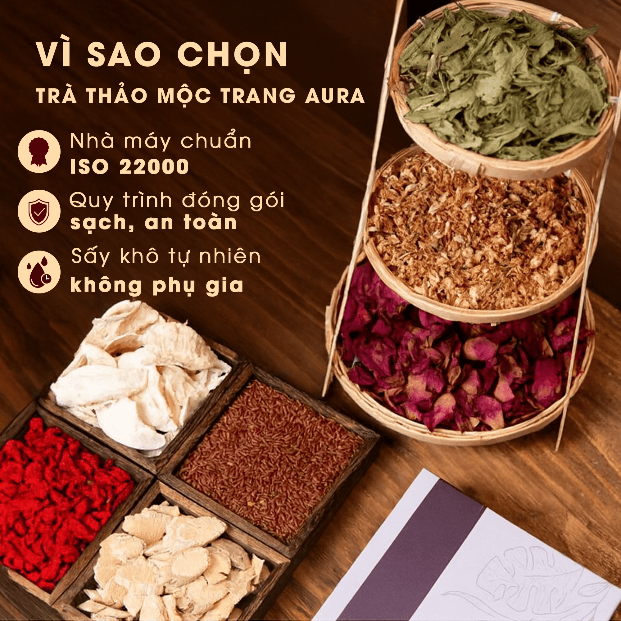 Combo 2 Hộp Trà Gạo Lứt Huyết Rồng Cung Đình