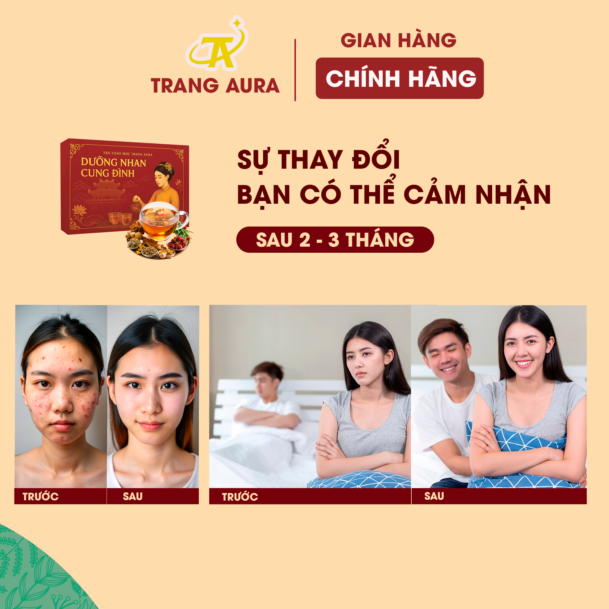 Trà Dưỡng Nhan Cung Đình Hộp 12