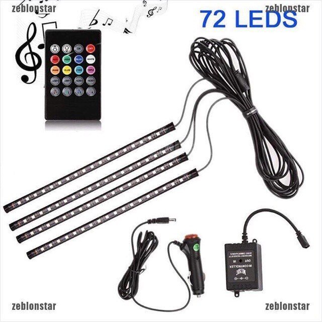 Đèn Led gầm ghế ô tô nháy theo nhạc 4 thanh dài