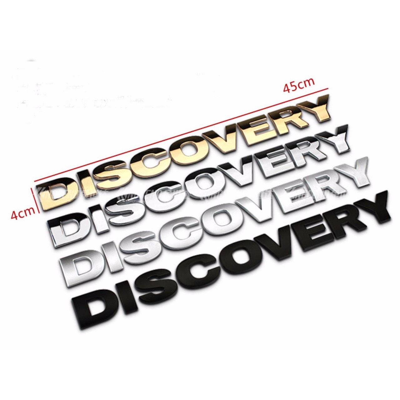 Chữ nổi 3D Discovery dán nắp capo màu