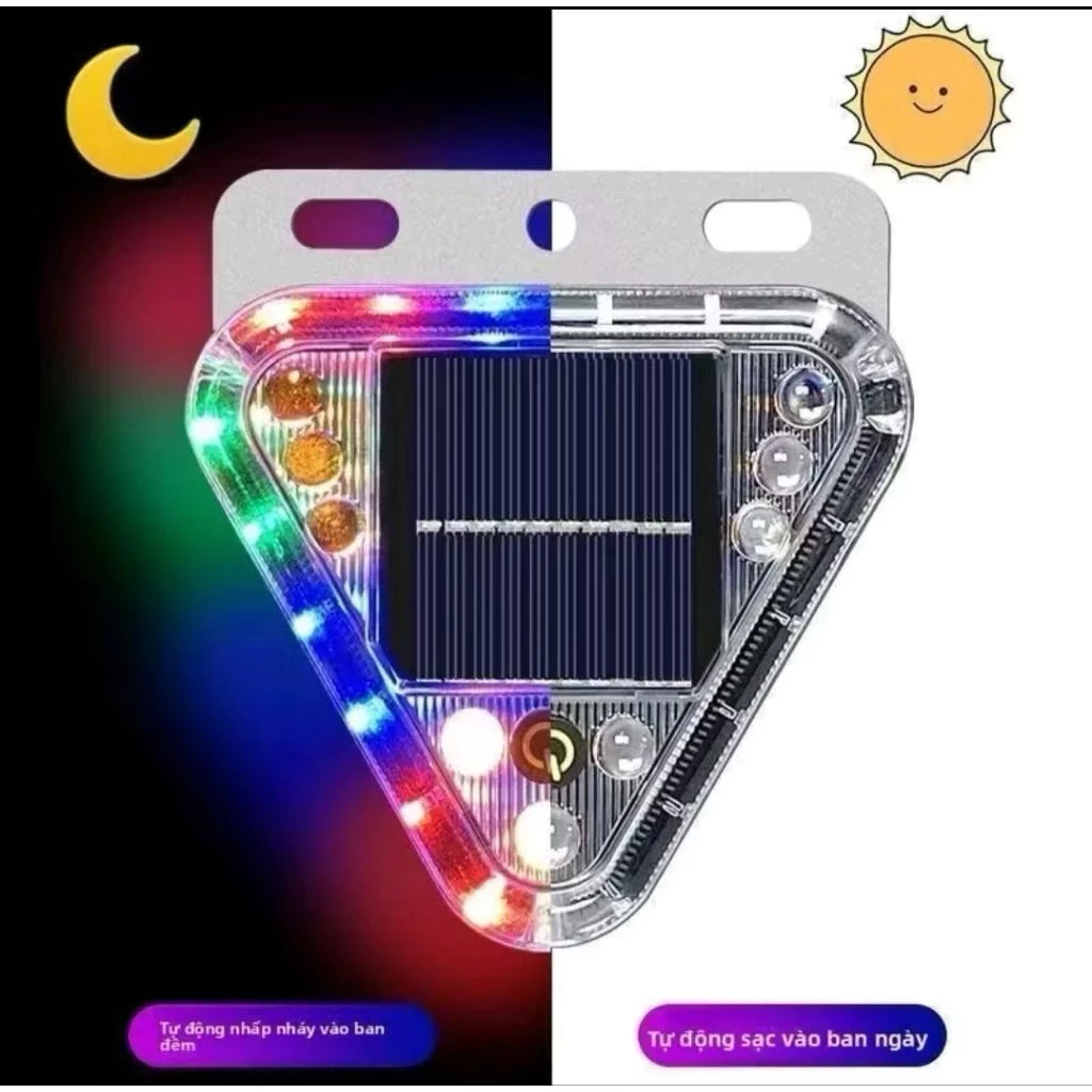 Đèn led cảnh báo nguy hiểm - tam giác hút từ tính 12cm