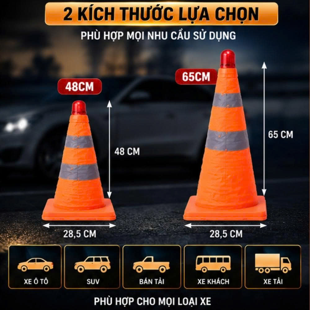 cọc tiêu giao thông phản quang gấp gọn