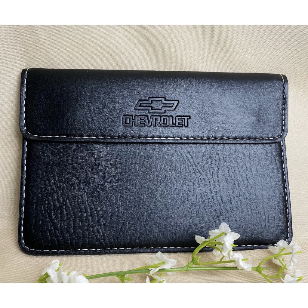 Ví da đựng giấy tờ có logo xe Đen