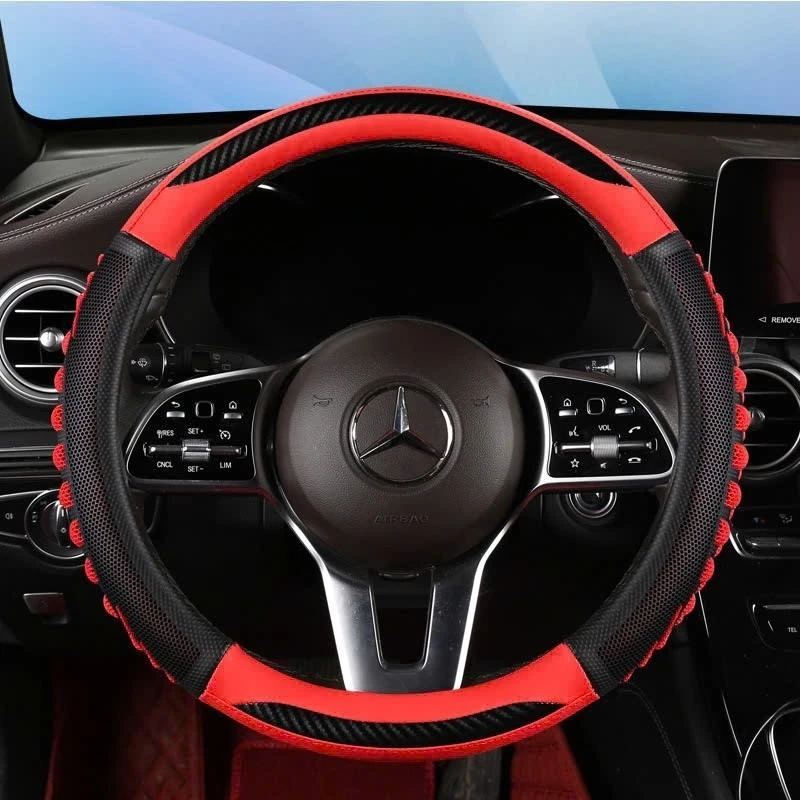 Bọc Vô Lăng da luxury vân carbon Tròn 45