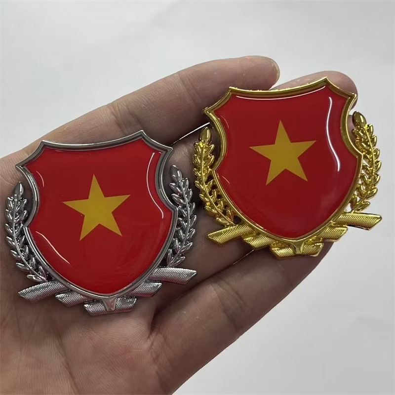 Tem nhôm bông lúa logo cờ Việt nam
