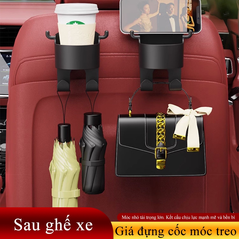 Giá Đỡ Cốc Nước Gắn Ghế Ngồi 0to Bằng ABS Có Móc Treo Đồ Và Giá Đỡ Treo Sau Xe Tiện Dụng- hàng đẹp