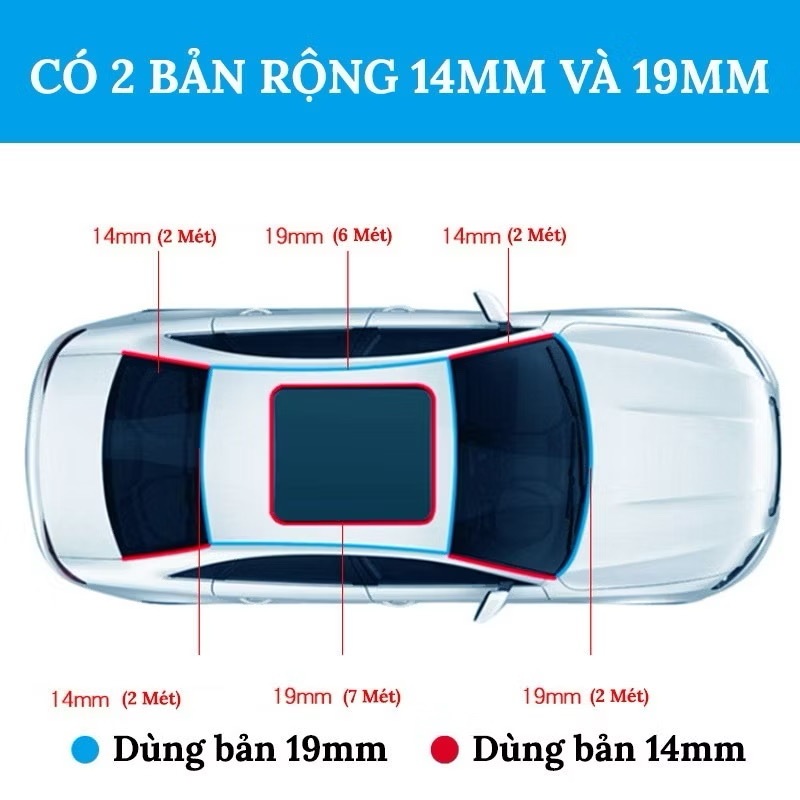 Gioăng Cao Su Chữ T - Dán Viền Chân Kính Nóc Xe Hơi Ô Tô, Nẹp Viền Kính Lái Bên Ngoài Chống Bụi Bẩn