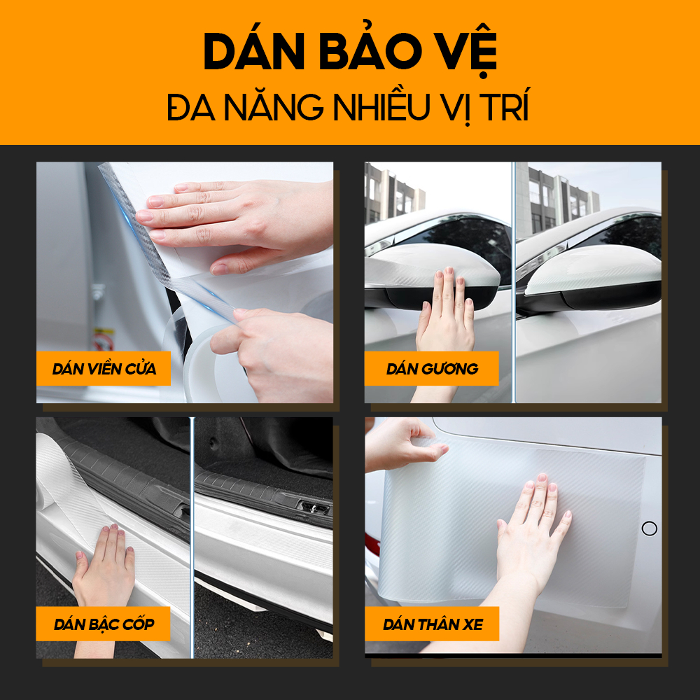 Băng dính vân carbon size 7cm*3m