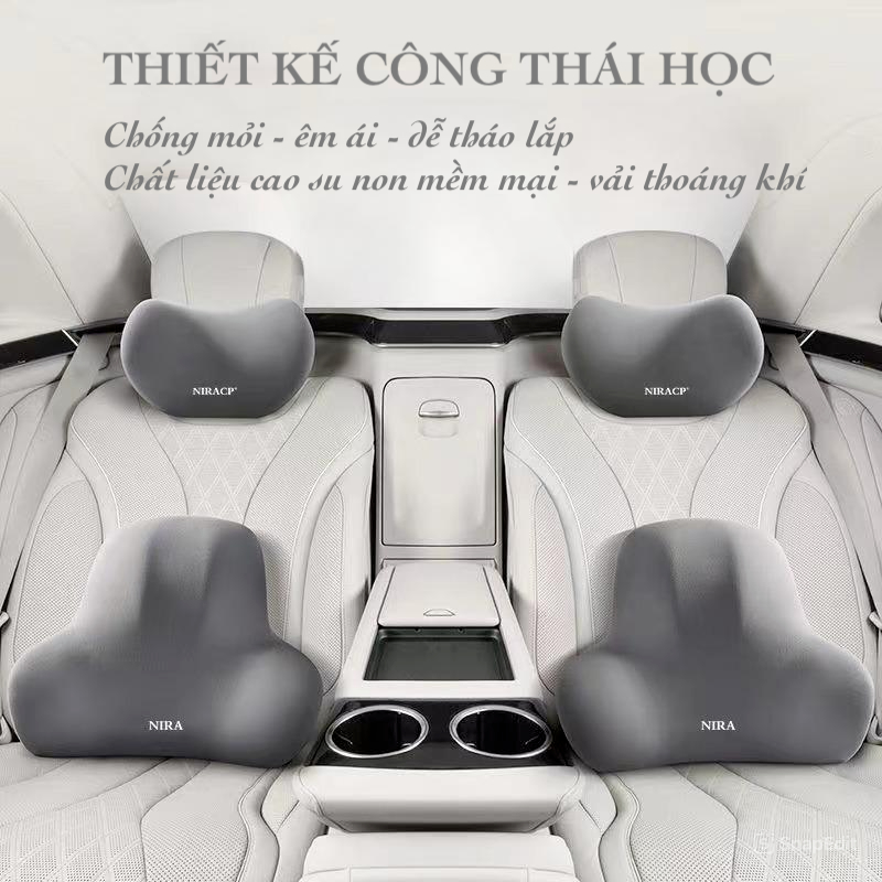 Bộ gối + tựa lưng cao su non awesome