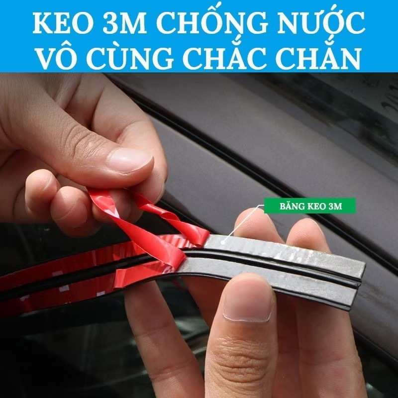 Gioăng Cao Su Chữ T - Dán Viền Chân Kính Nóc Xe Hơi Ô Tô, Nẹp Viền Kính Lái Bên Ngoài Chống Bụi Bẩn