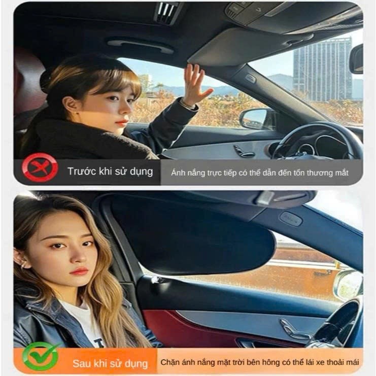 Combo 4 tấm che nắng cửa kính tĩnh điện