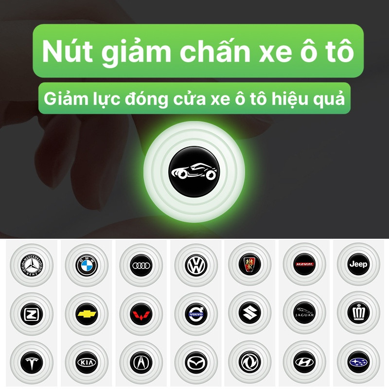Nút giảm chấn phản quang Trắng