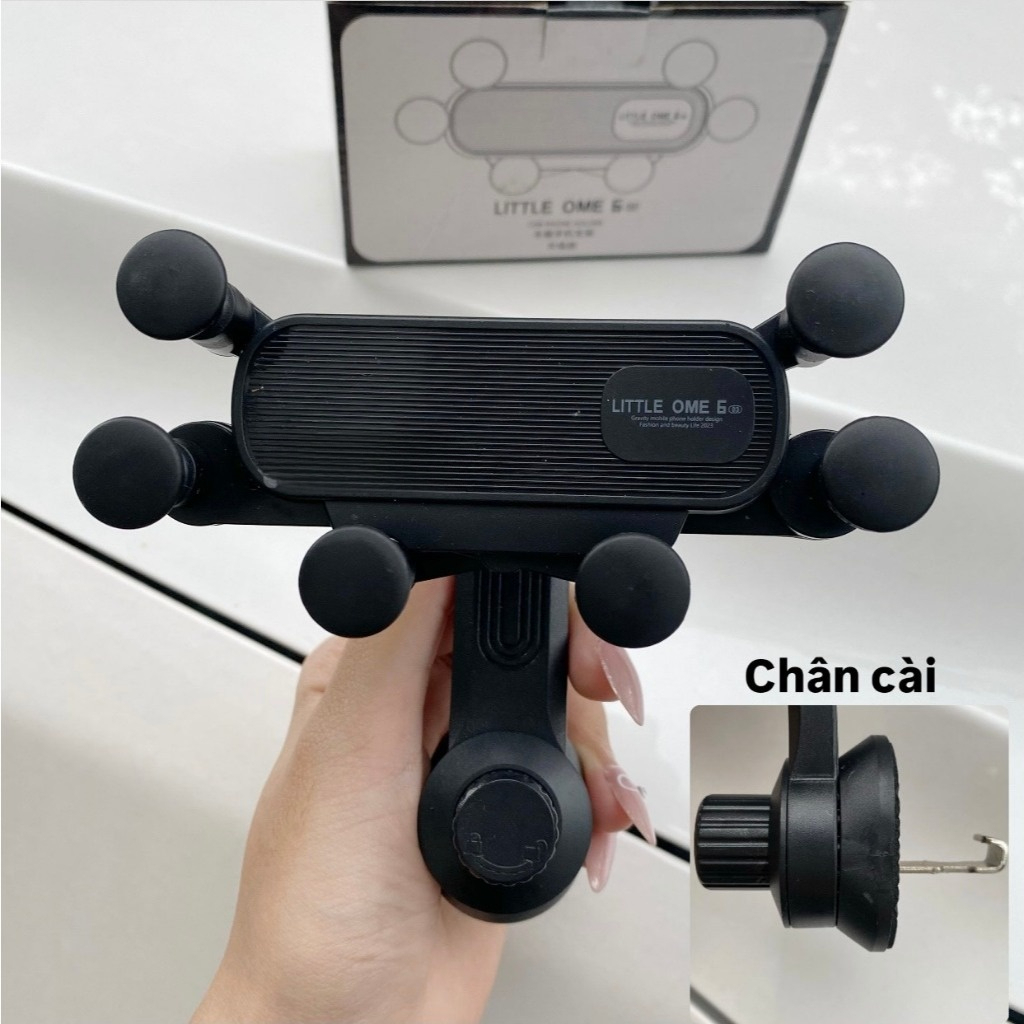 Giá đỡ điện thoại cài cửa gió 6 chấu little one chân dài