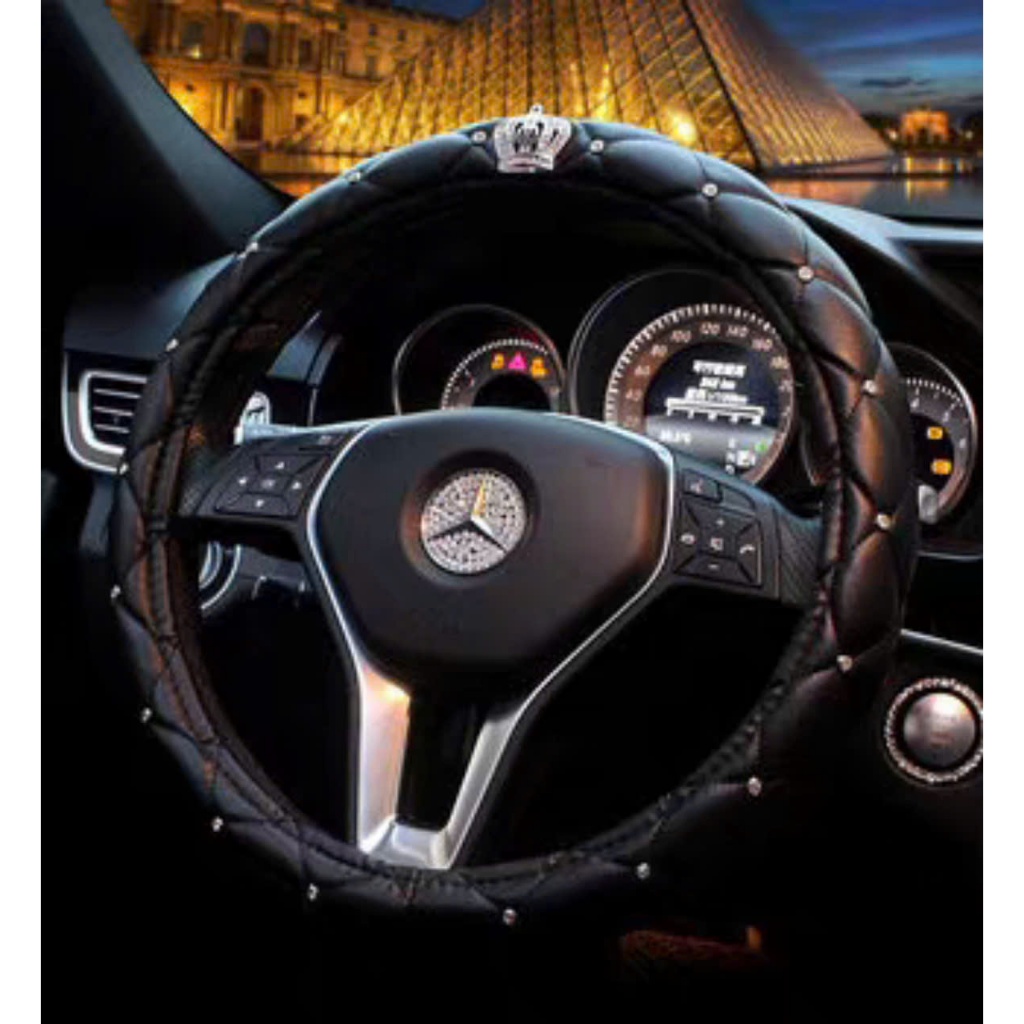 Bọc vô lăng da cao cấp đính đá