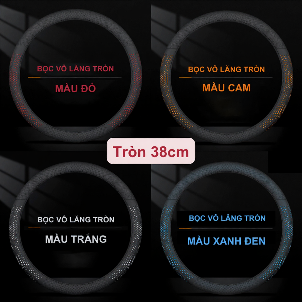 Bọc vô lăng da nappa tròn 40