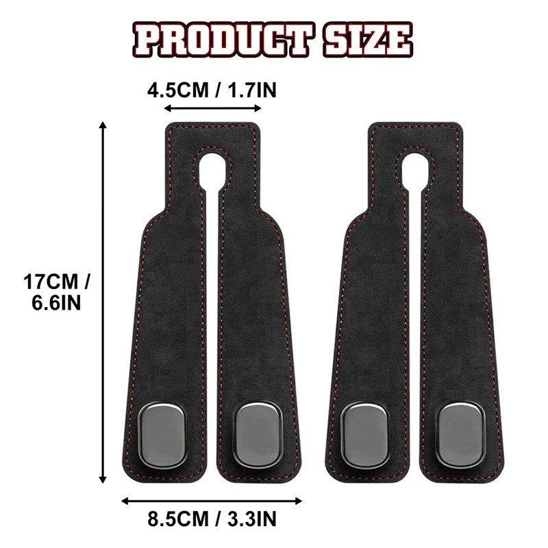 móc đôi da lộn treo sau ghế