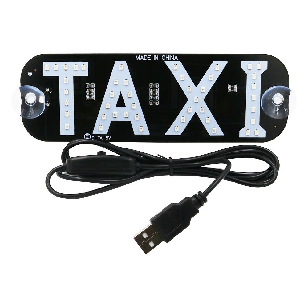 Đèn Led Chữ TAXI Thay Đổi 2 Màu, Đèn Báo Chữ TAXI Gắn Kính Lái Ô Tô