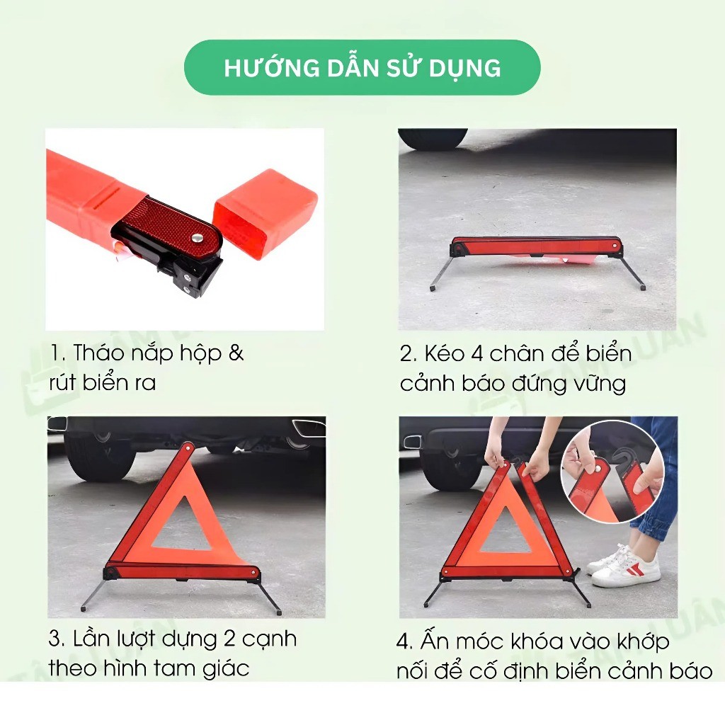 Biển cảnh báo nguy hiểm Tam Giác Phản Quang gấp gọn
