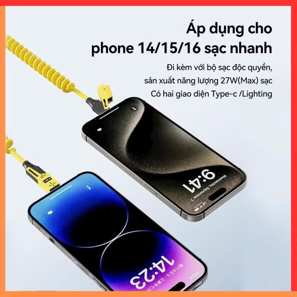 Dây sạc nhanh 4 trong một lò xo