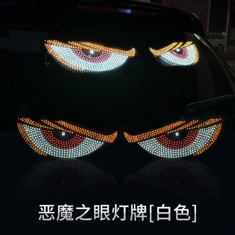 Bộ đèn LED USB cho hoạt hình mặt quỷ Honda cho tấm hình kính chắn gió phía trước và phía sau