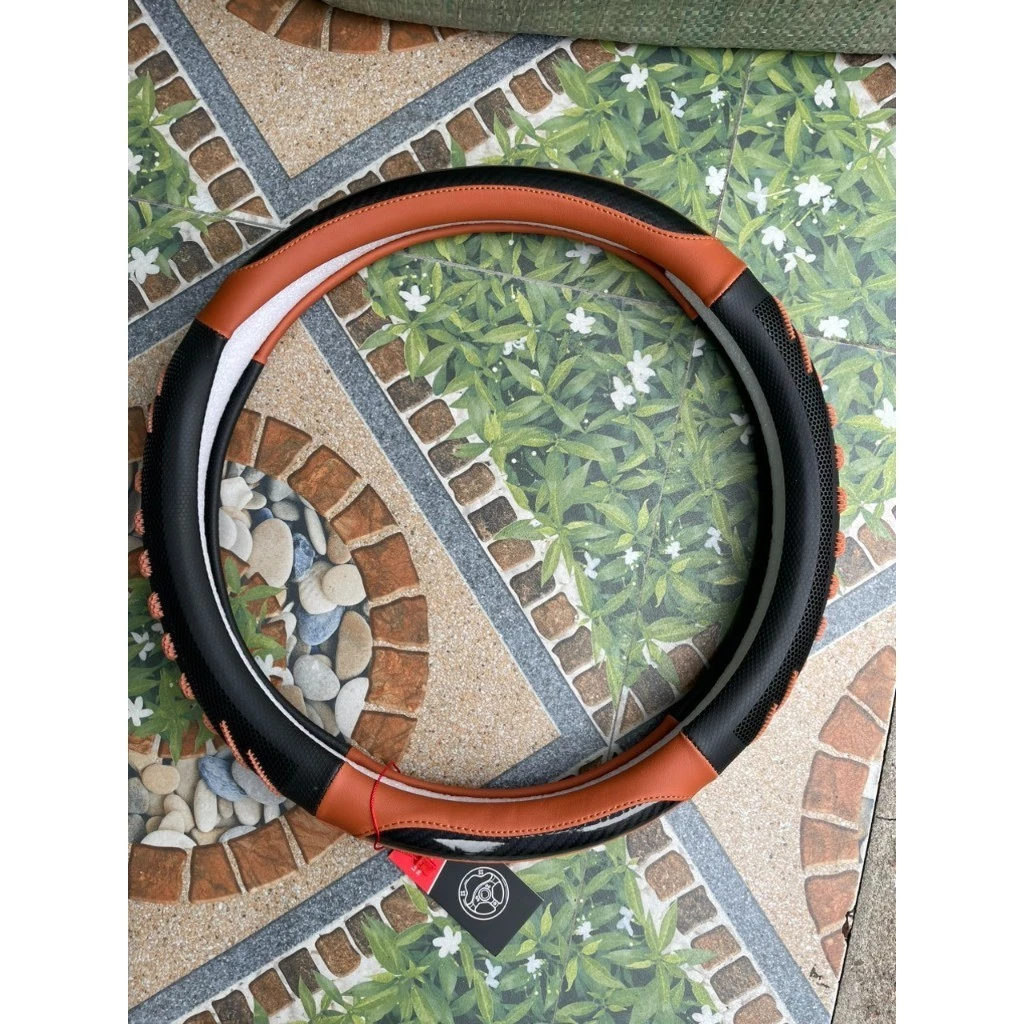 Bọc Vô Lăng da luxury vân carbon Tròn 40