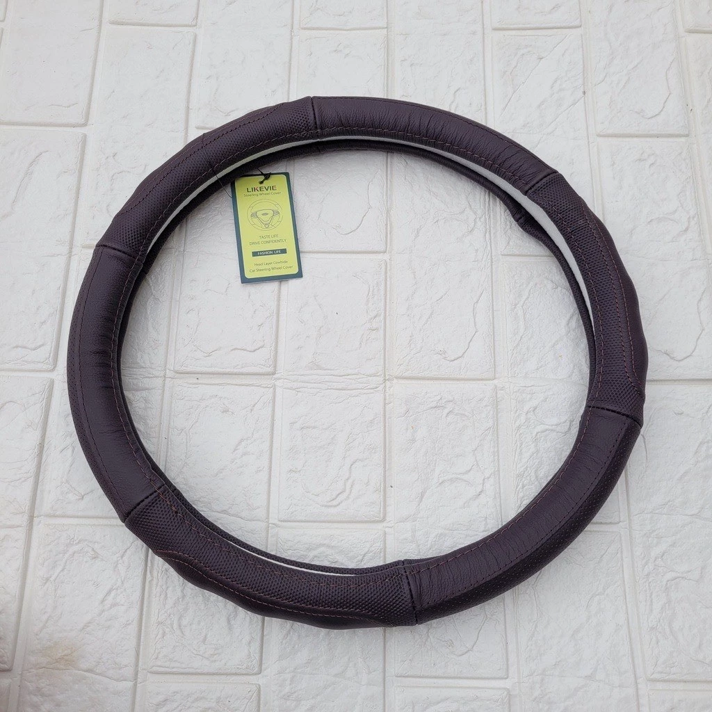 Bọc vô lăng da thật Tròn 38