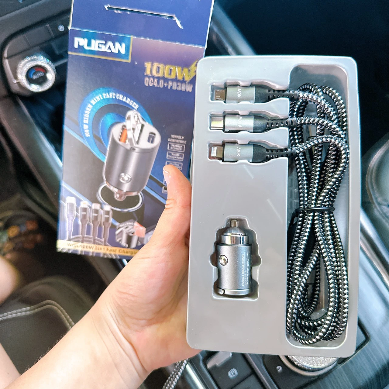 Tẩu sạc nhanh 100W pugan