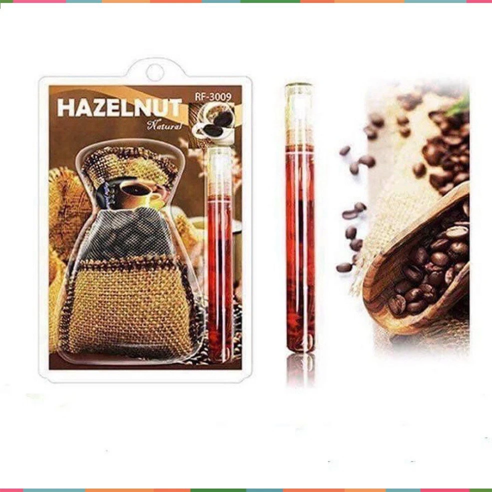 túi thơm treo xe kèm tinh dầu hương cafe hazelnut