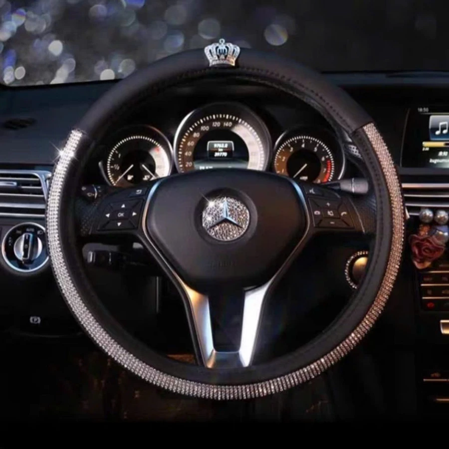 Bọc vô lăng da cao cấp đính đá