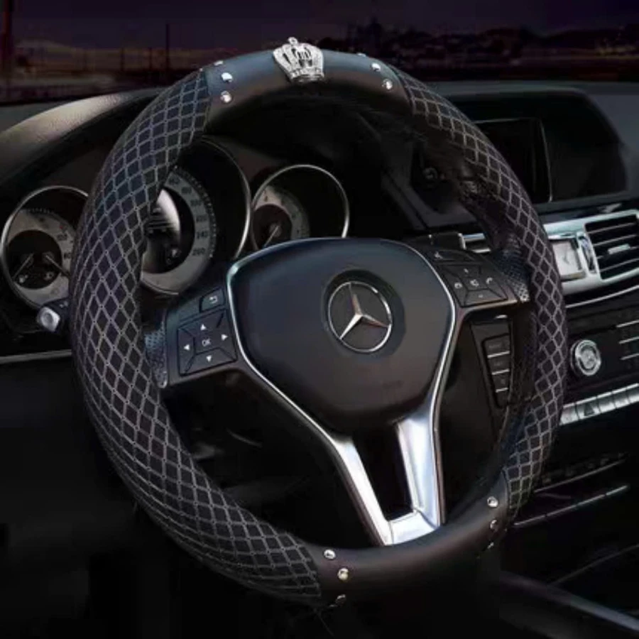 Bọc vô lăng da cao cấp đính đá