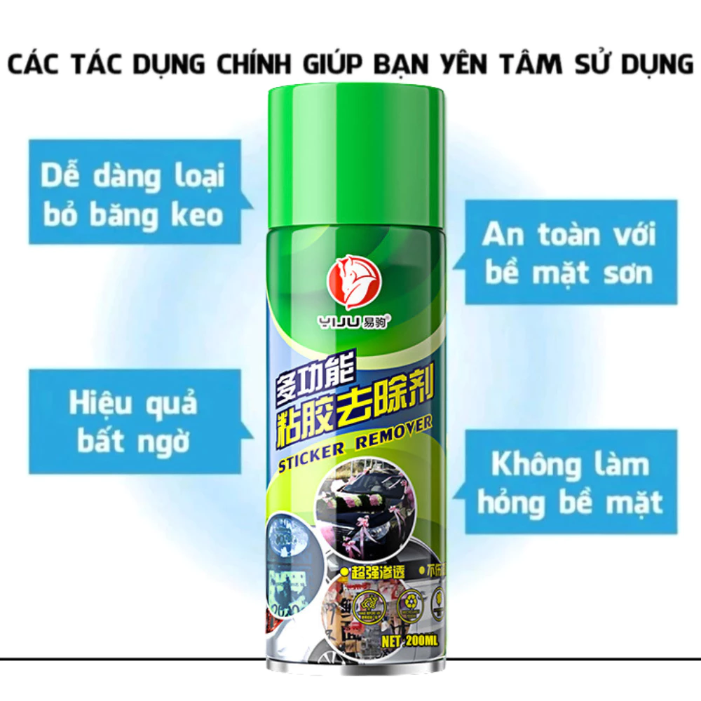 Xịt tẩy Keo xanh lá Huangka