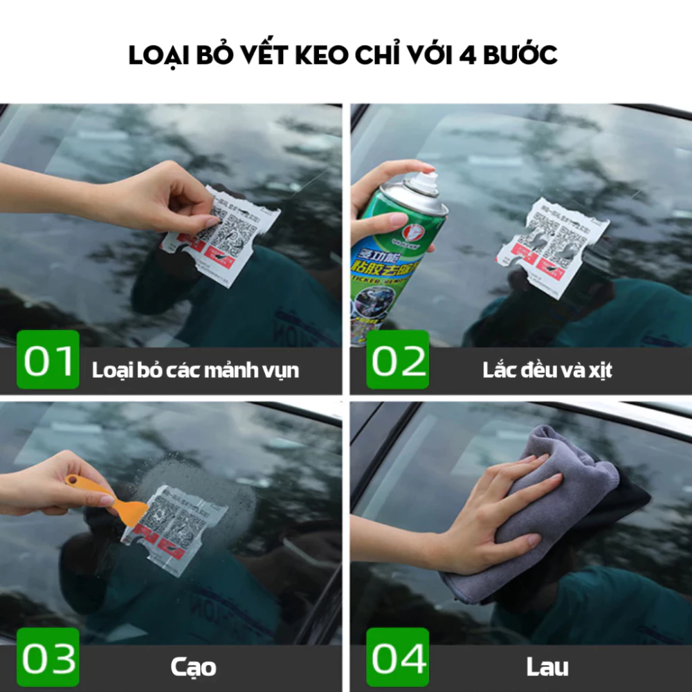 Xịt tẩy Keo xanh lá Huangka