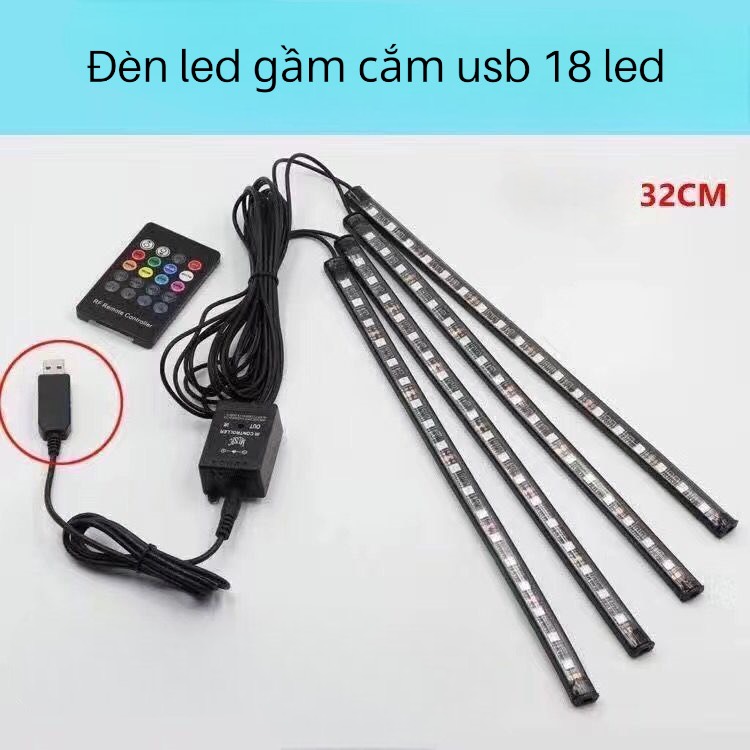 Đèn Led gầm ghế ô tô nháy theo nhạc 4 thanh dài