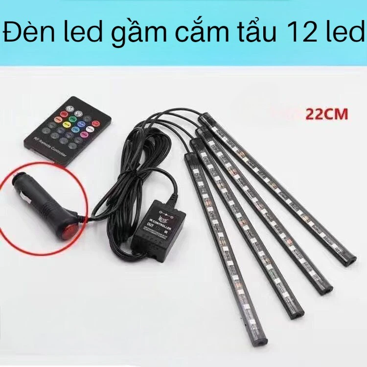 Đèn Led gầm ghế ô tô nháy theo nhạc 4 thanh dài