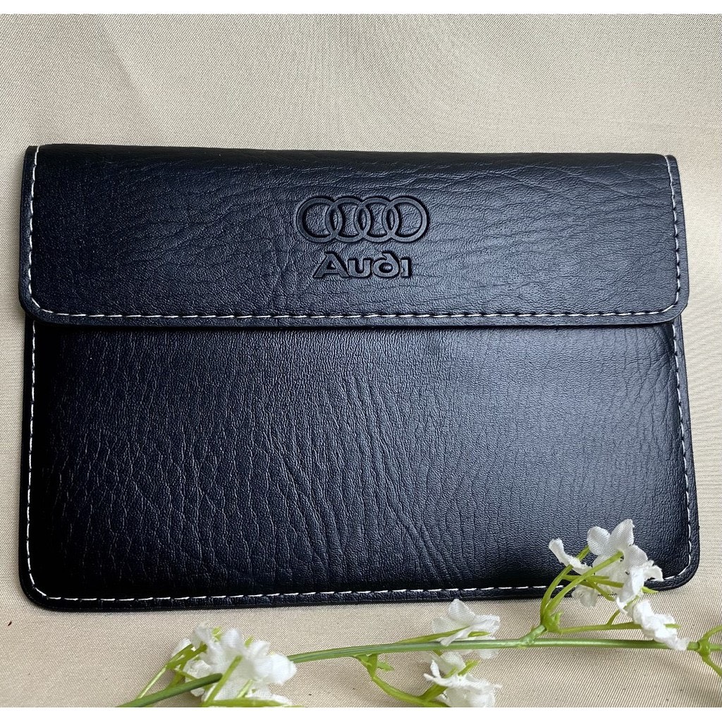 Ví da đựng giấy tờ có logo xe Đen