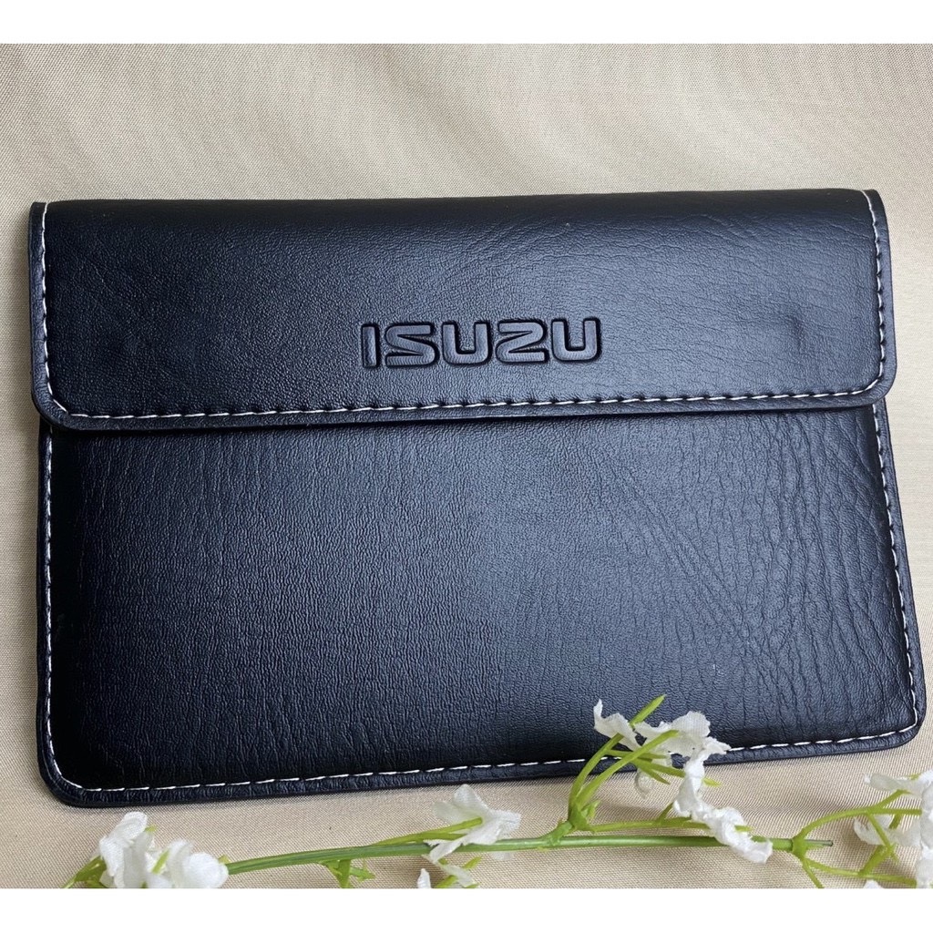 Ví da đựng giấy tờ có logo xe Đen