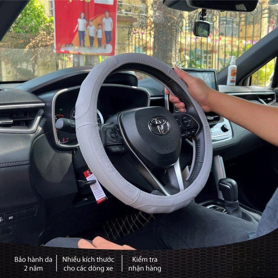 Bọc vô lăng da thật Tròn 38