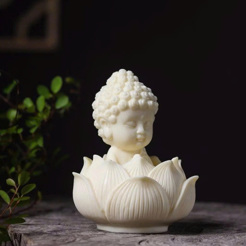 Tượng như lai thích ca ngồi đài sen