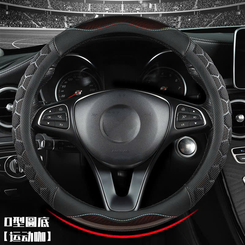 Bọc vô lăng Lưới Carbon Tổ Ong Cao Cấp tròn 38