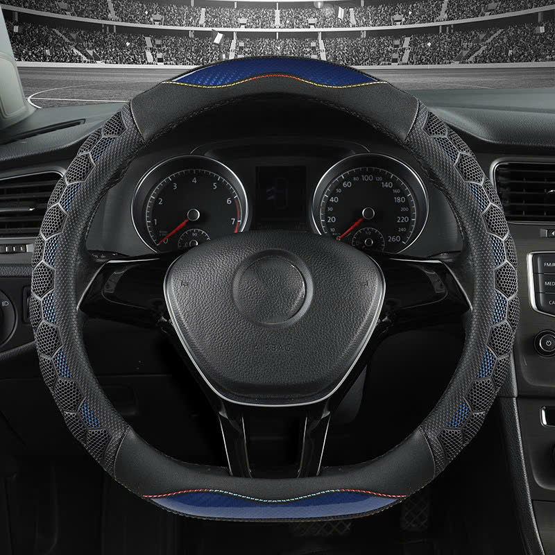 Bọc vô lăng Lưới Carbon Tổ Ong Cao Cấp tròn 38