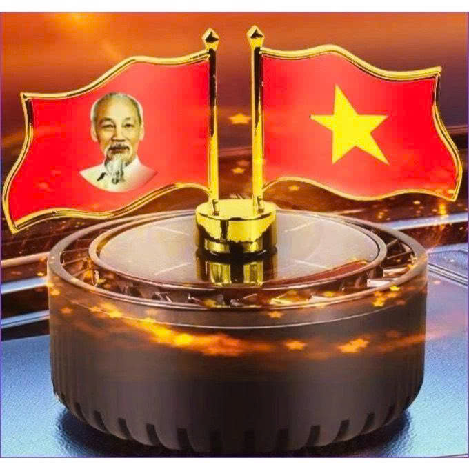 cờ xoay năng lượng mặt trời ( viền vuông)