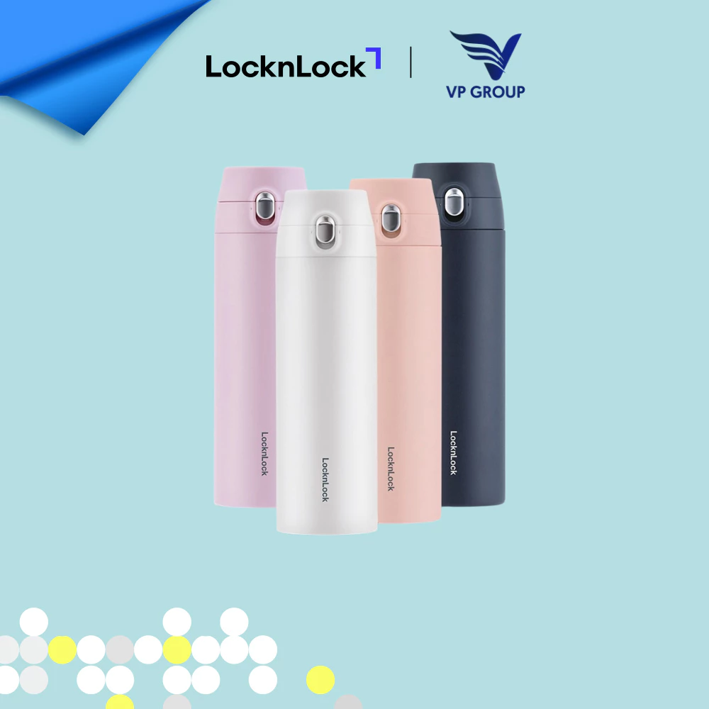 LHC3257WHT - Bình giữ nhiệt LocknLock Featherlight One-touch Tumbler 500ml - Màu trắng