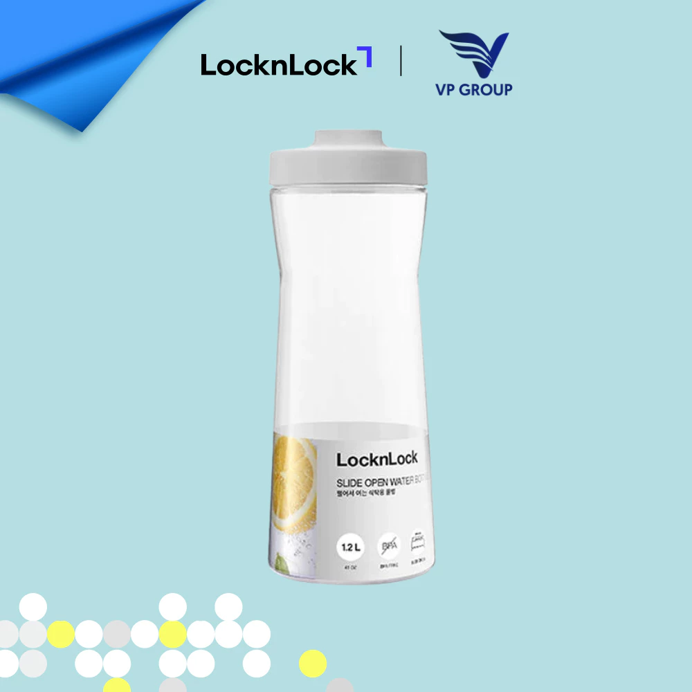 HAP823WHT - Bình nước Slide Open 1.2L - Màu trắng