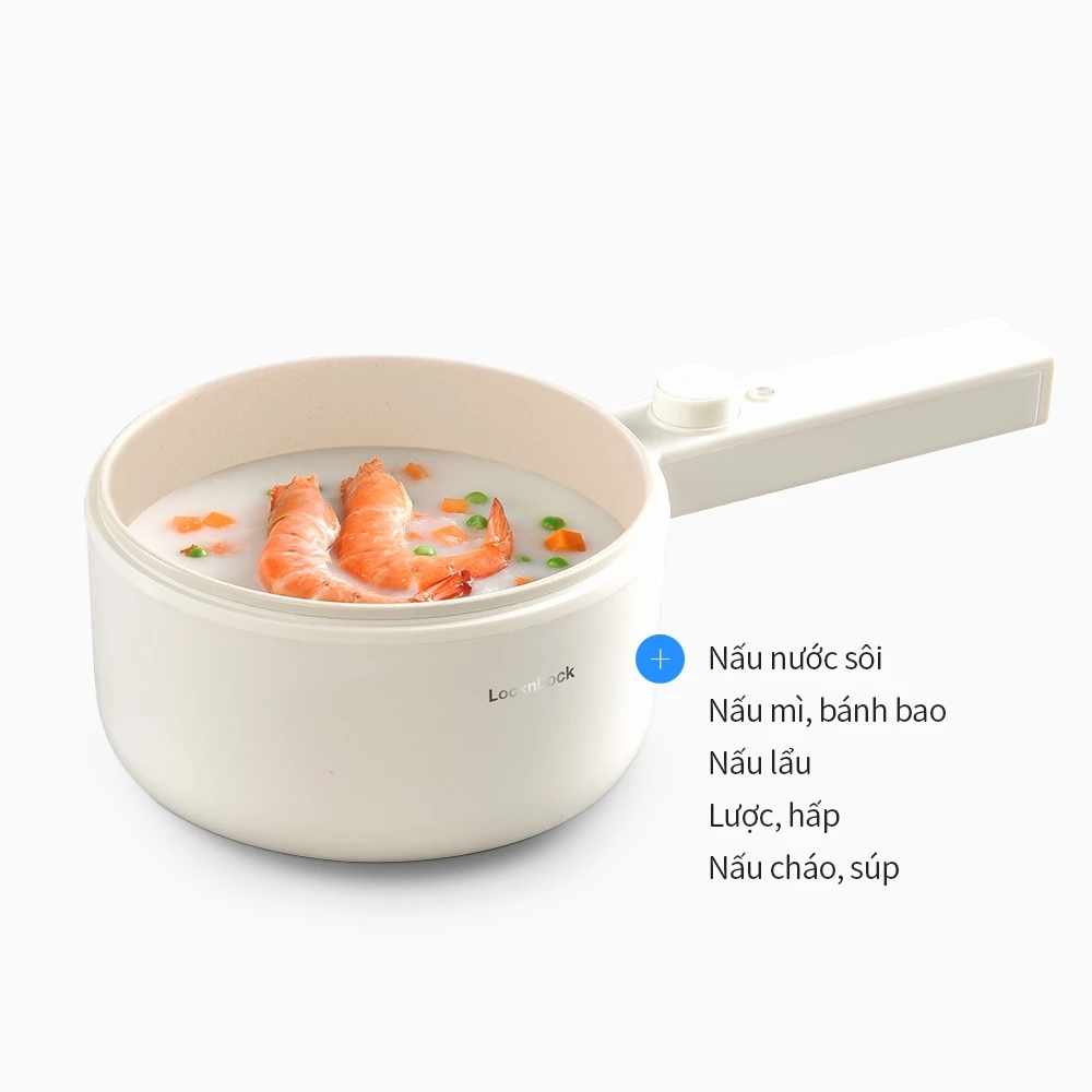 EJP436IVY- Nồi điện đa năng Locknlock Electric multi pot 220V, 50Hz, 600W, 1.5L- Màu ngà