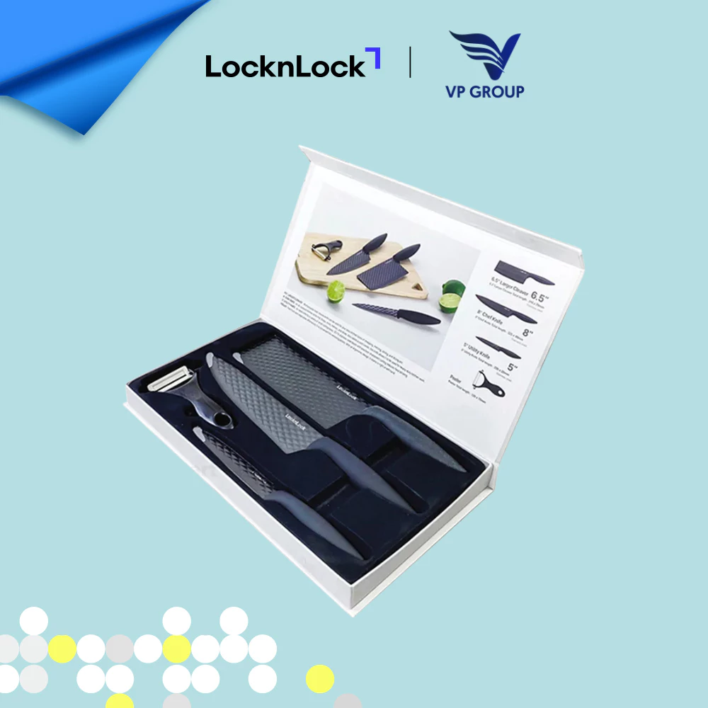 CKK104S4 - Bộ dao 4 món- Màu đen