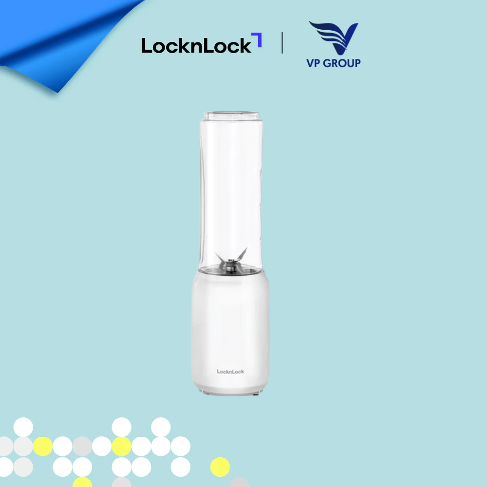 EJM433WHT Máy xay sinh tố Mini blender Locknlock 220-240 V, 50/60 Hz, 150 W, 280 ml - Màu trắng