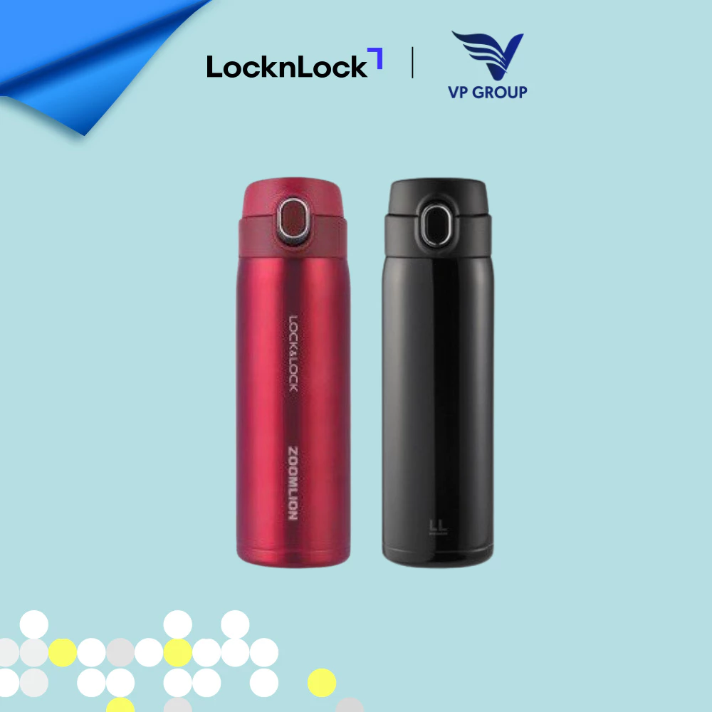 LHC3238RED - Bình giữ nhiệt Lock&Lock Amber 550ml - Màu đỏ