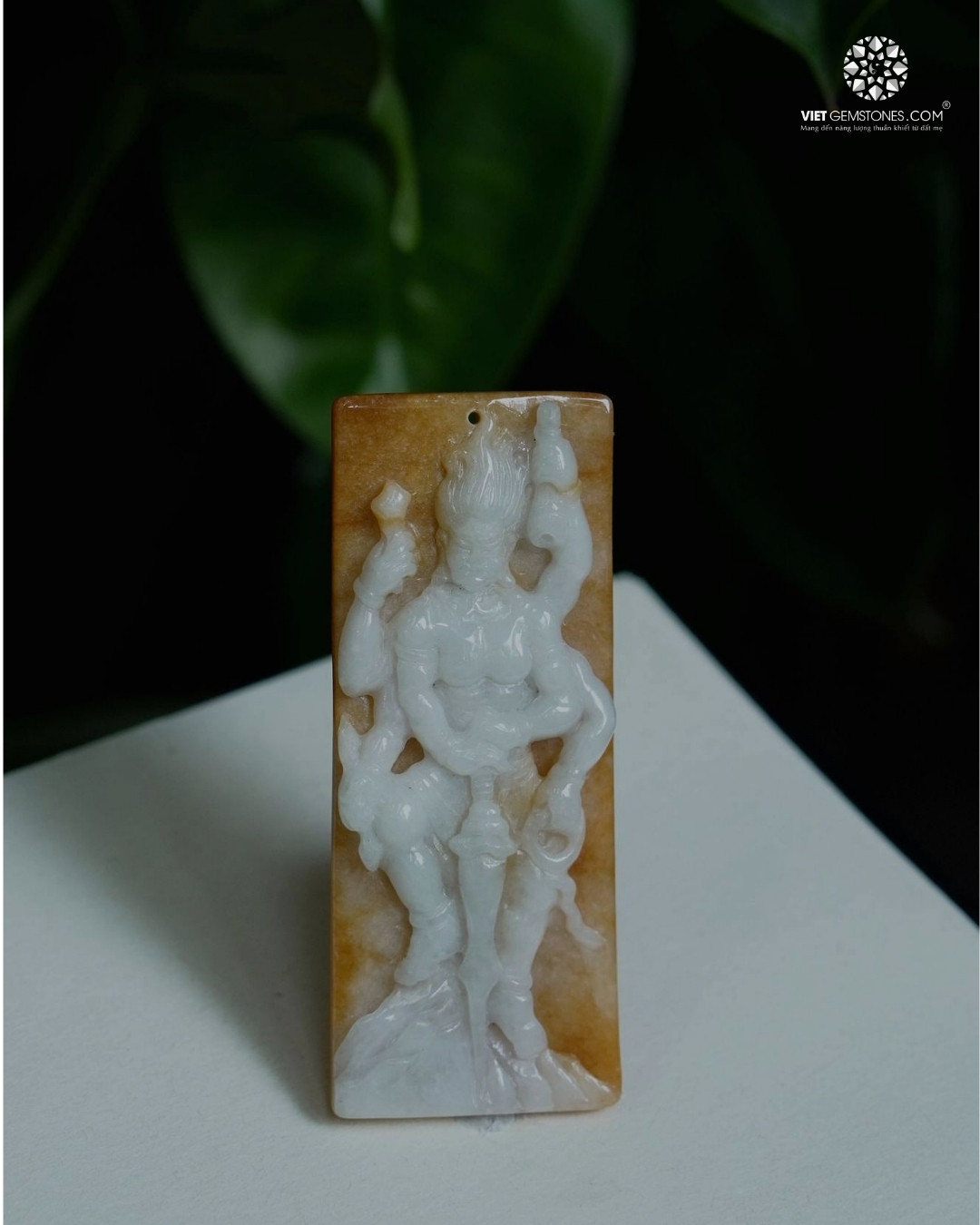 Mặt Dây Chuyền Thần Shiva Cẩm Thạch - Jadeite
