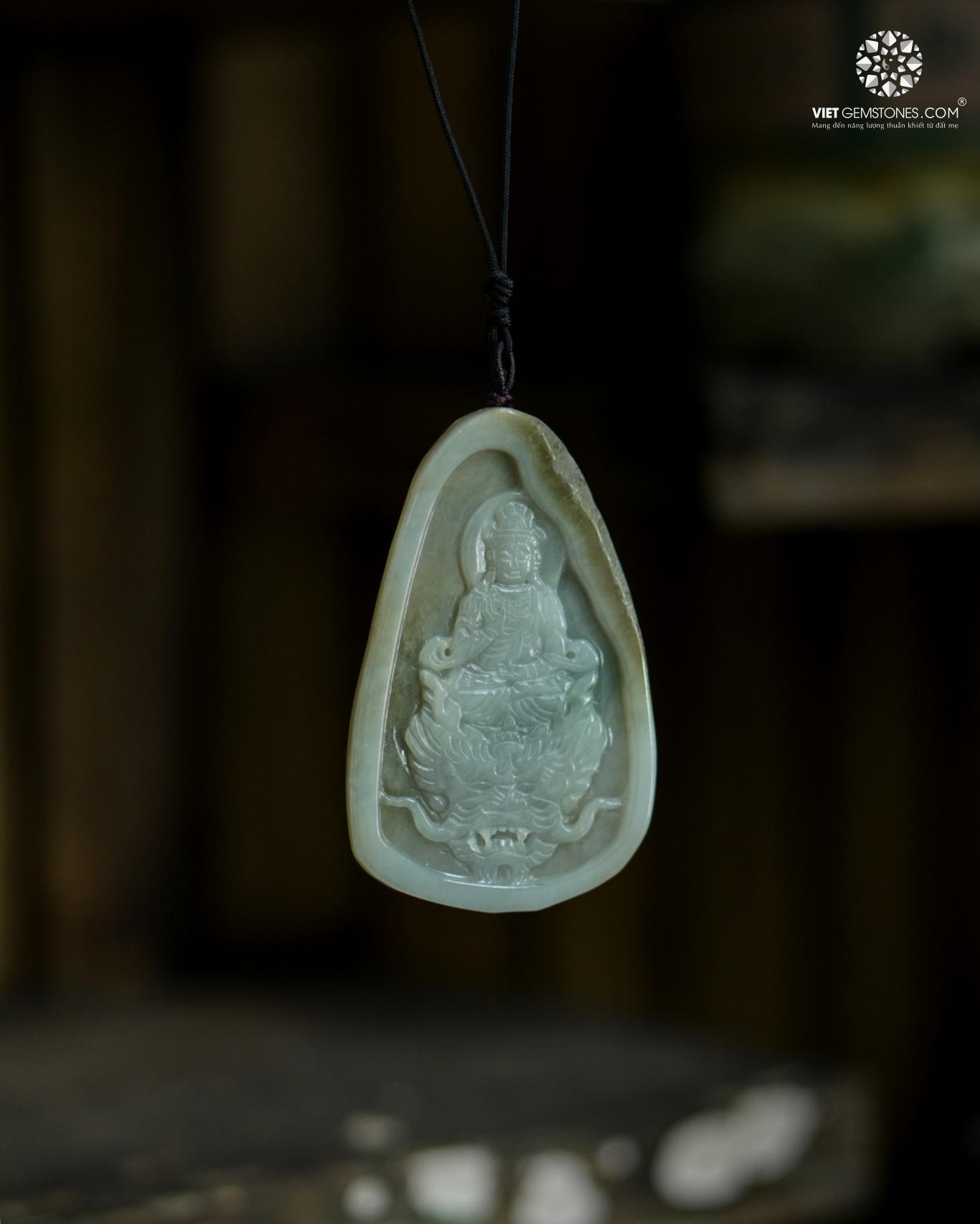 Mặt Dây Chuyền Quan Âm Cẩm Thạch - Jadeite